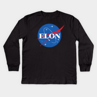 Elon Musk Space Logo Kids Long Sleeve T-Shirt